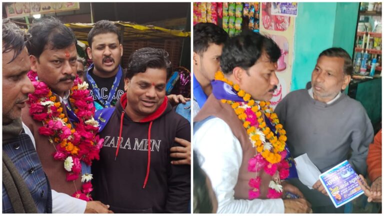 Etawah News: BSP candidate did door to door public relations and sought votes