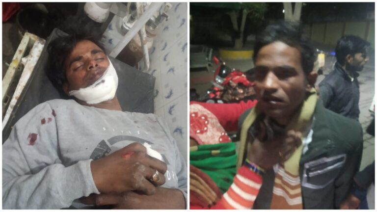 Etawah News: Bike collides with divider in saving cow, three injured