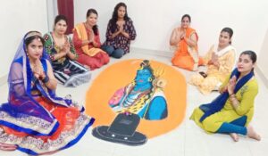 मेरठ न्यूज: भगवान शिव की रंगोली बनाकर की पूजा अर्चना