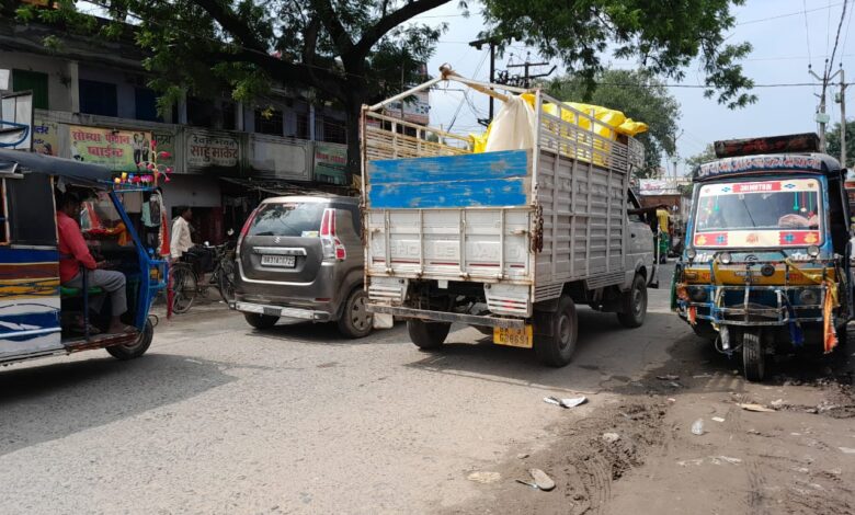 Bihar news-NH322के बिदुपुर स्टेशन के राधारमण चौक पर हरदम जाम का समस्या बना रहता है