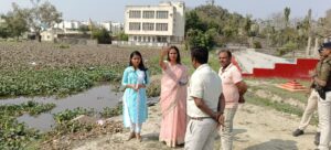 Bihar News ऐतिहासिक सागर पोखरा व एमजेके कॉलेज परिसर नाले का गंदा पानी बहने पर लगेगी कारगर रोक:गरिमा
