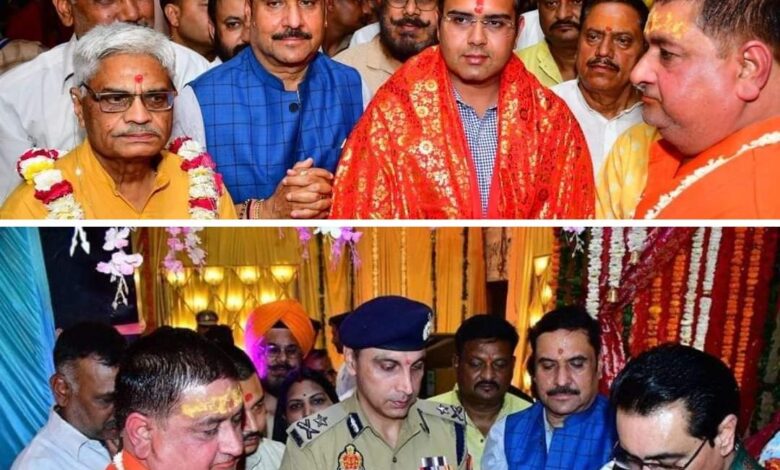Agra News : डीएम और पुलिस कमिश्नर ने दीप प्रज्ज्वलित कर 300 कन्याओं का कराया पूजन