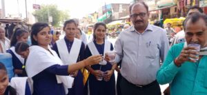 Ambedkar Nagar News: National Service Scheme volunteers provided free drinking water to passers-by