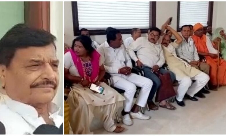 Etawah News: Crowd of ticket claimants in the court of Shivpal Yadav