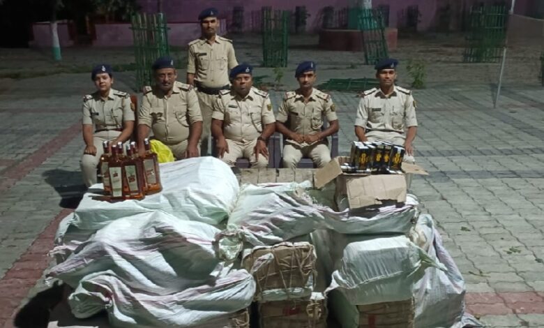 Bihar News भारी मात्रा में विदेशी शराब बरामद 