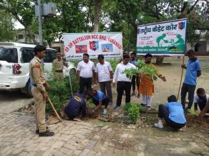 Varanasi News :Plantation program was conducted in Jagatpur Inter College under the aegis of 89 Battalion NCC