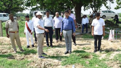 Prayagraj News: The District Magistrate inspected the large site marked for tree plantation and Sardar Vallabh Bhai Patel Hospital