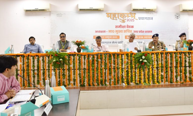 Prayaagraj News :मा0 मुख्य सचिव ने महाकुम्भ-2025 की तैयारियों की समीक्षा की