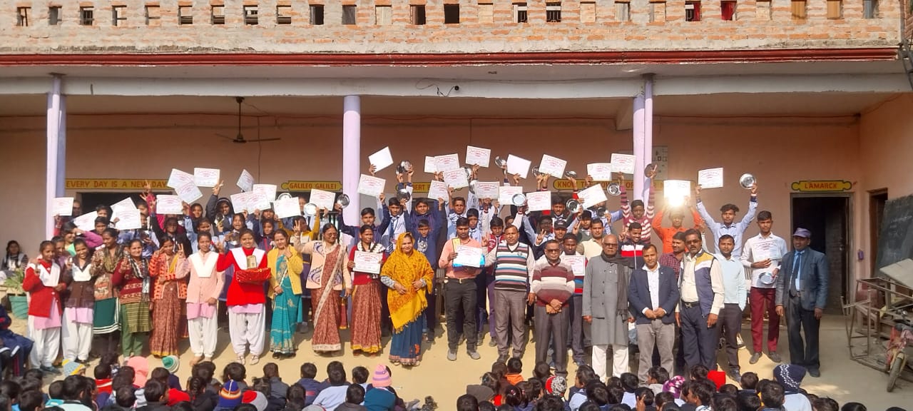 Ambedkar Nagar News The students of Blooming Children Academy brought glory to the school by getting A place certificate in the district level scout guide competition.
