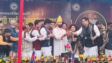 Bihar News-Hajipur/ Vaishali (Fourth Vani) Sankalp Mahasabha was organized on the call of National President of Lok Janshakti Party Ram Vilas and Jamui MP Chirag Paswan at the court ground in Hajipur.