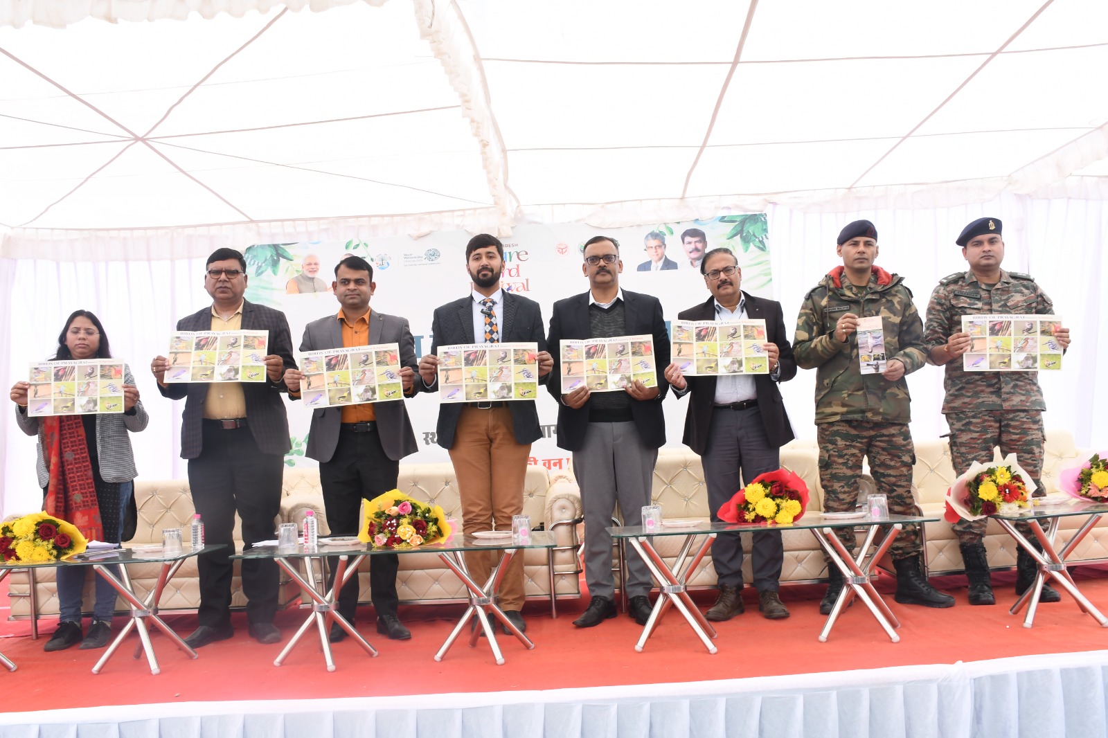 Prayagraj News :नैचर एंड बर्ड फेस्टिवल कार्यक्रम का संगम पर आयोजित किया गया