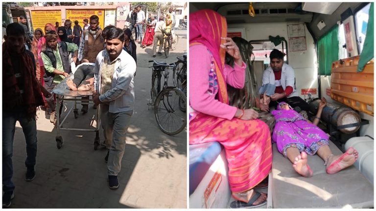 Etawah News: Two women and one girl are serious after the balcony of a dilapidated house collapsed, fighting against death in the hospital.