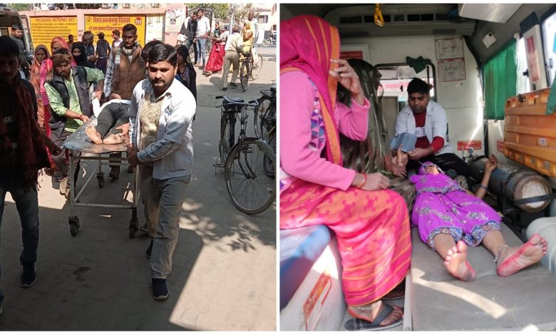Etawah News: Two women and one girl are serious after the balcony of a dilapidated house collapsed, fighting against death in the hospital.