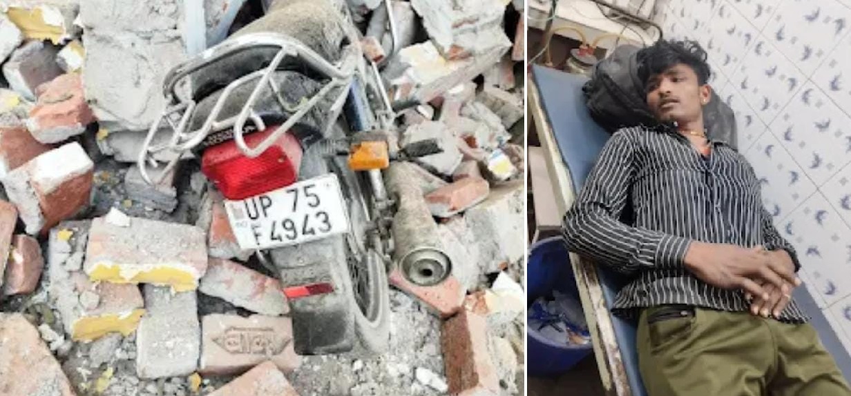 Etawah News : राइस मिल गेट बना दुर्घटना का केंद्र, ट्रक चालक गंभीर रूप से घायल