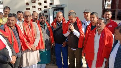 Bihar News-The premises of Nehalnath temple of Shahpur lit up as soon as the high mask light was switched on.