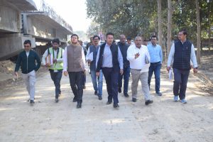 Prayagraj News: District Magistrate conducted on-site inspection of ongoing construction works in view of Mahakumbh-2025.

