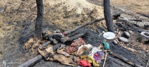 Ambedkar Nagar News: Due to unknown reason a fire broke out in the hut, household goods burnt to ashes.