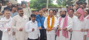अम्बेडकर नगर न्यूज विधायक ने किया तालाब पर चहरदीवारी का उद्घाटन