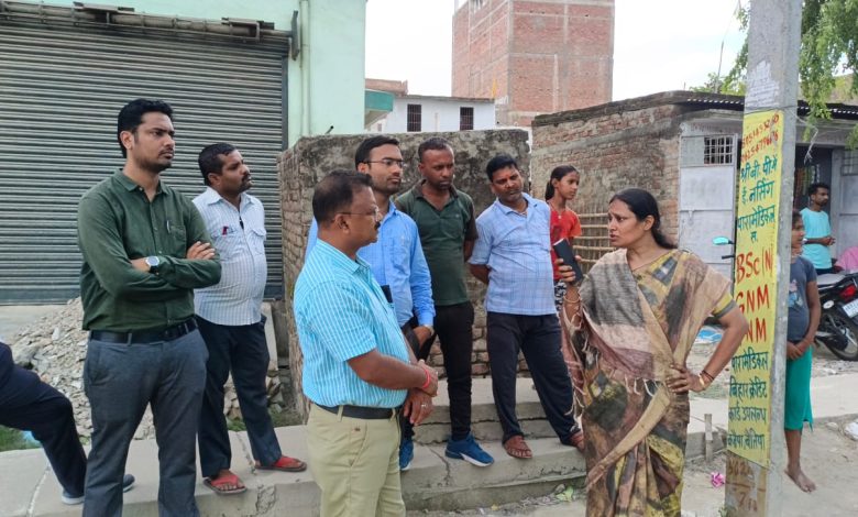 Bihar news On-spot solution of water logging on road in Asha Nagar due to strictness of Mayor