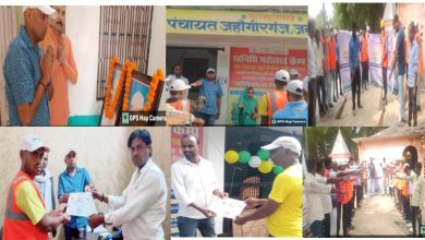Ambedkar Nagar News: Gandhi Jayanti celebrated with great pomp in Nagar Panchayat Jahangirganj office, people remembered Shastri along with Bapu: Executive Officer Vinay Kumar Dwivedi