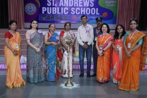 Agra News Rangoli competition organized under APSA Fiesta 2024-25 inter-school literary, sports and cultural program at St. Andrews Public School