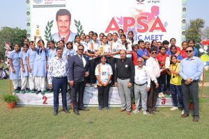 Agra News- Athletic meet and prize distribution ceremony started with great fanfare under the sports fortnight of APSA Fiesta