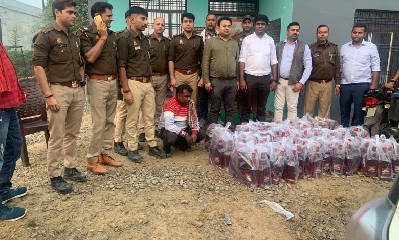 Lucknow News: Illegal liquor worth Rs 10 lakh going from Chandigarh to Bihar recovered in BKT