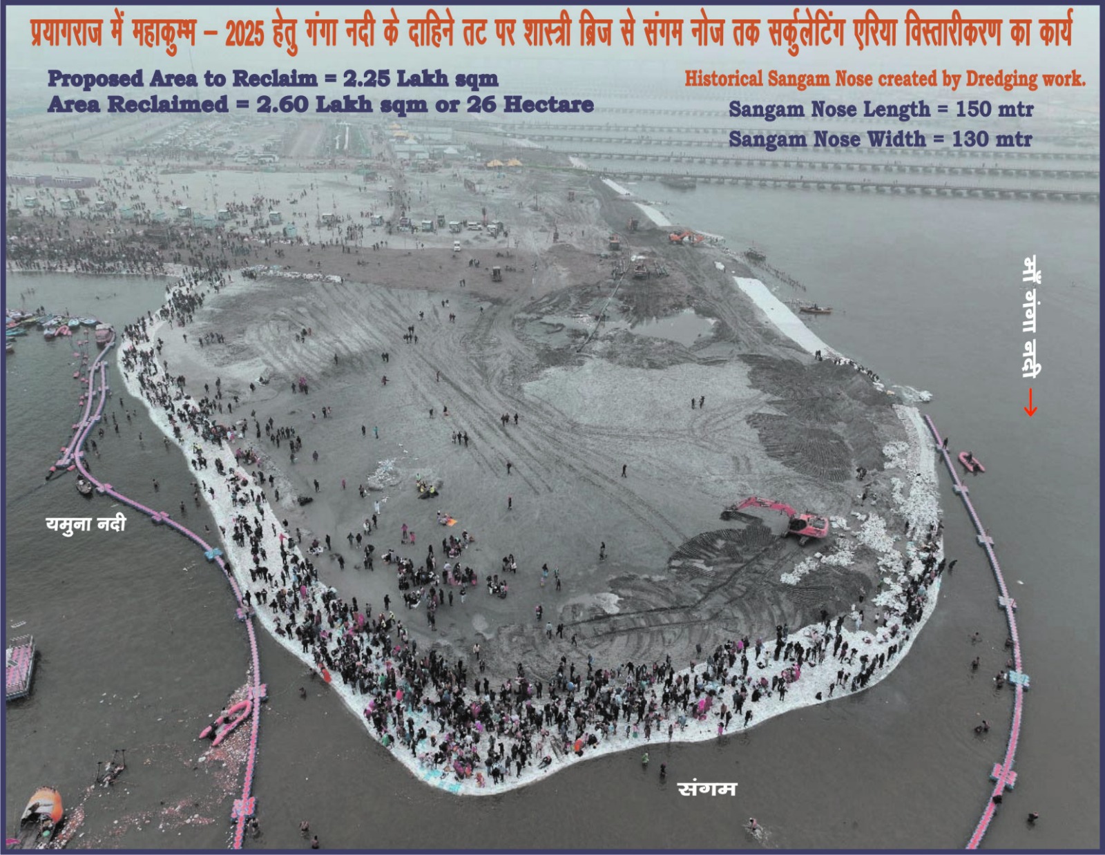 Mahakumbha Nagar Prayagraj News:योगी सरकार का भगीरथ प्रयास, हर घंटे 2 लाख श्रद्धालु संगम नोज पर कर सकेंगे स्नान