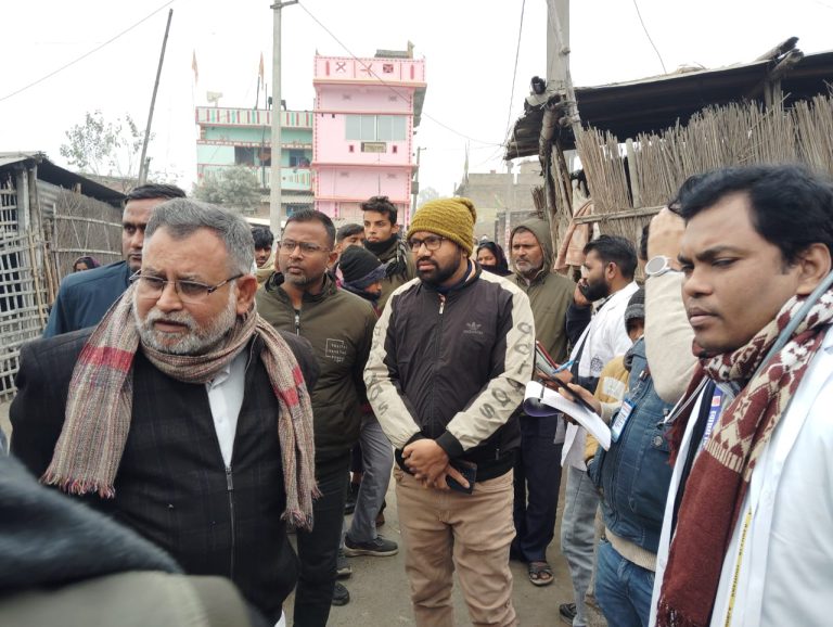 Bihar News Sikta MLA Virendra Prasad Gupta reached to meet the victim families on the suspicious death in Mathia village