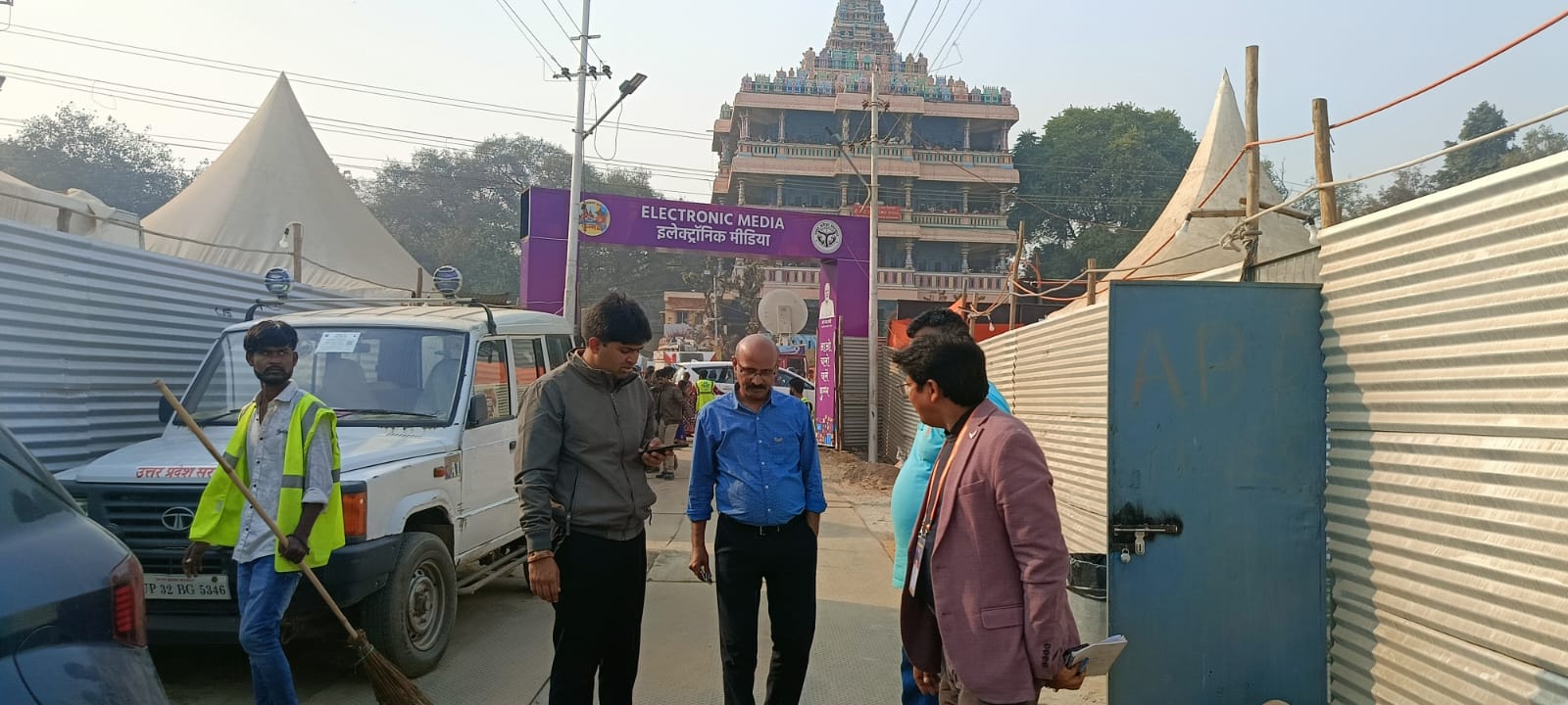 Mahakumbha Nagar Prayagraj News: The fair officer inspected the media camp and reviewed the works, gave instructions to the implementing agency to complete the remaining work soon