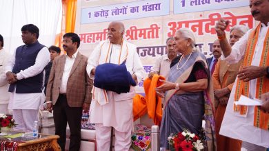 Mahakumbh Nagar Prayagraj News: Governor Smt. Anandiben Patel participated in the special program of International Hindu Council organized in Sector 15 of Mahakumbh Nagar