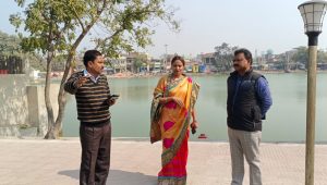 Bihar News उत्तरवारी पोखरा में चौतरफा सीढ़ी घाट, सौंदर्यीकरण और रंगीन फव्वारा लगाने पर 98 लाख होंगे खर्च:गरिमा