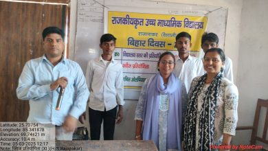 Bihar News+Rajapakar-- A quiz competition was organized among students of classes 9 to 12 at the school level in the premises of Government Higher Secondary School, Rajapakar.