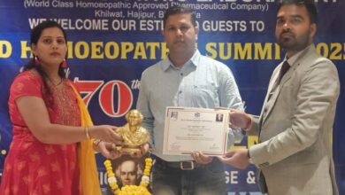 BiharNews Dr. Sanjay and Dr. Ghanshyam were honored in the World Homeopathic Summit