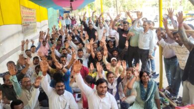 Bihar News:-Rajapakar- Block coordinators of Lohia Swachhta Abhiyan of all the blocks went with various demands