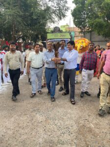 Bihar News Torch Gaurav Yatra received a grand welcome under Khelo India Youth Games Bihar 2025 Torch Tour program