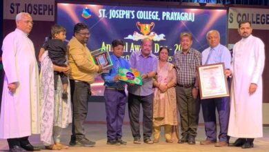 Prayagraj News: Sarthak Yadav received St. Joseph's Manas Memorial Award