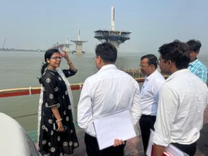 Bihar News-District Magistrate inspected the six lane New Ganga Bridge project, gave instructions for timely completion