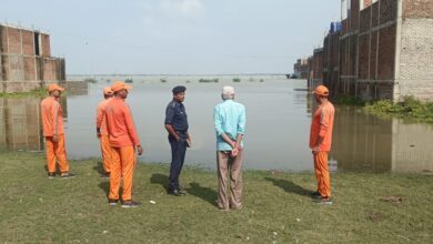 Prayagraj News: NDRF team inspected the flood affected area