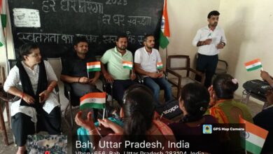 Agra News: College students took out a tricolor march under the Har Ghar Tiranga campaign