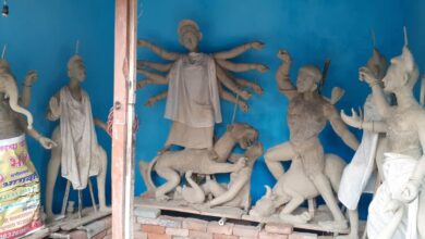 Bihar News - The process of making Durga idols continues in various parts of the district.