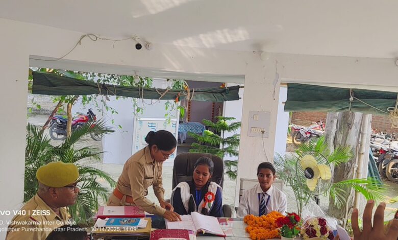Prayagraj News: Student Mohini became the station head, Radhika was seen in the role of sub-inspector.