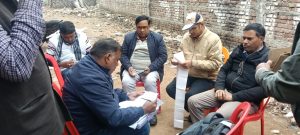 In Pinahat, suspected adulterated milk powder was recovered, and 10 sacks were seized from a truck.