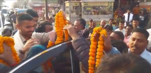 चकसिकंदर में दीपक प्रकाश का स्वागत