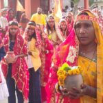 बसरा वैशाली में कलश यात्रा और अष्टयाम यज्ञ