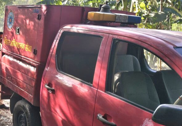 राजापाकर में दमकल गाड़ी नहीं आग से नुकसान